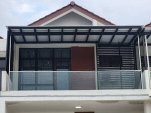 ACP Awning installation At Bukit Indah