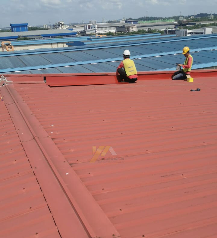 Roof leak repair at Pasir Gudang