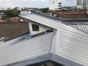 metal roof replacement at Taman Gembira